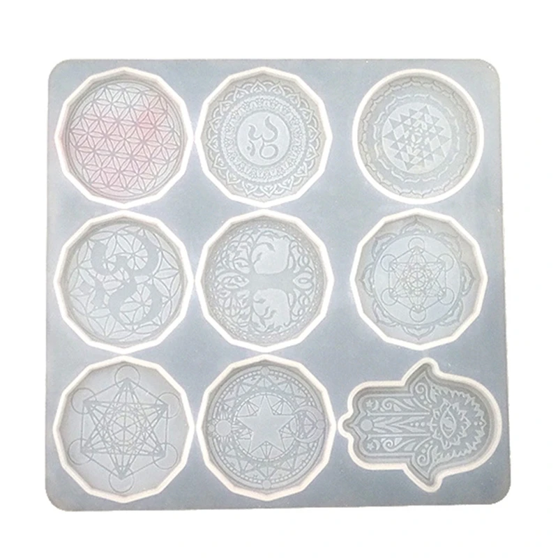 

Epoxy Resin Mold Flower of Life Pendant Crystal Resin Mold Jewelry Necklace Earrings Silicone Mould DIY Crafts Casting Tools