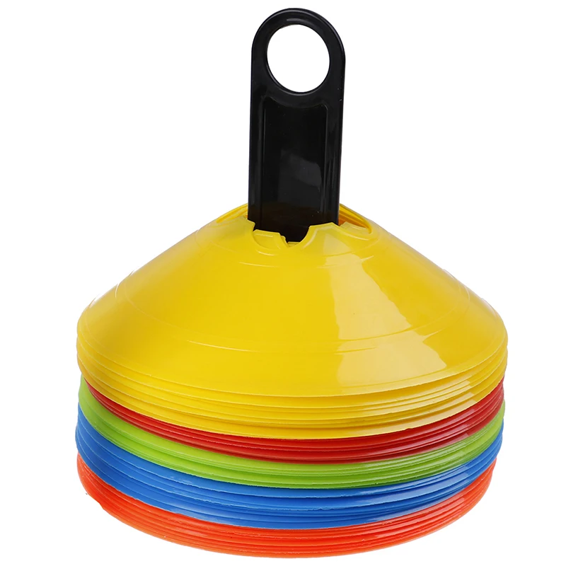 

2Pcs/set Soccer Training Sign Dish Pressure Resistant Cones Marker Discs Marker Bucket Football Training Saucer Rack Accessories