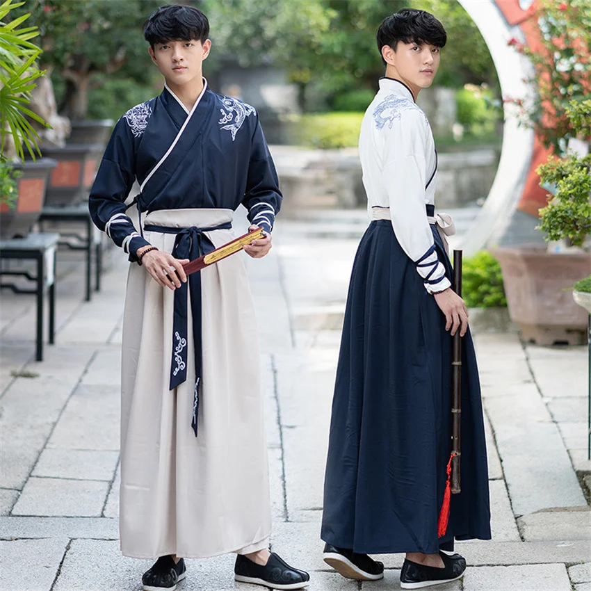 Традиционная китайская одежда ханьфу в стиле древней династии для мужчин