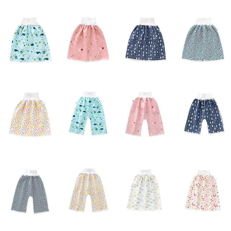 

New Comfy Children's Adult Diaper Skirt Shorts Childrens Diapers Cloth Shorts Waterproof Reusable Pants Absorbent Skirt Dia F3H1
