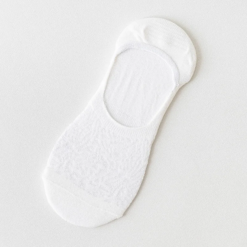 

Summer Solid Color Socks Thin Cotton Shallow Mouth Hollow Ladies Mesh Breathable Silicone Non-slip Invisible Boat Sock Selling