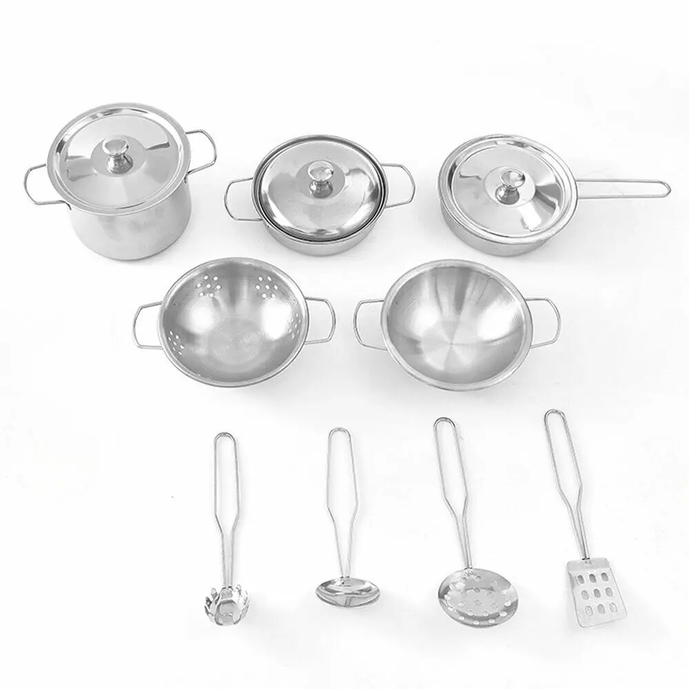 Детский игрушечный набор 13/25 шт. кастрюли и сковороды из нержавеющей стали