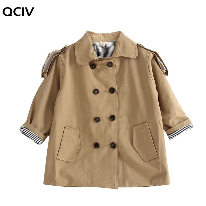 

Autumn Fashion Kids Girl Trench Coats Long Sleeve Baby Long Outerwear Children Clothing England Style Girls Windbreaker