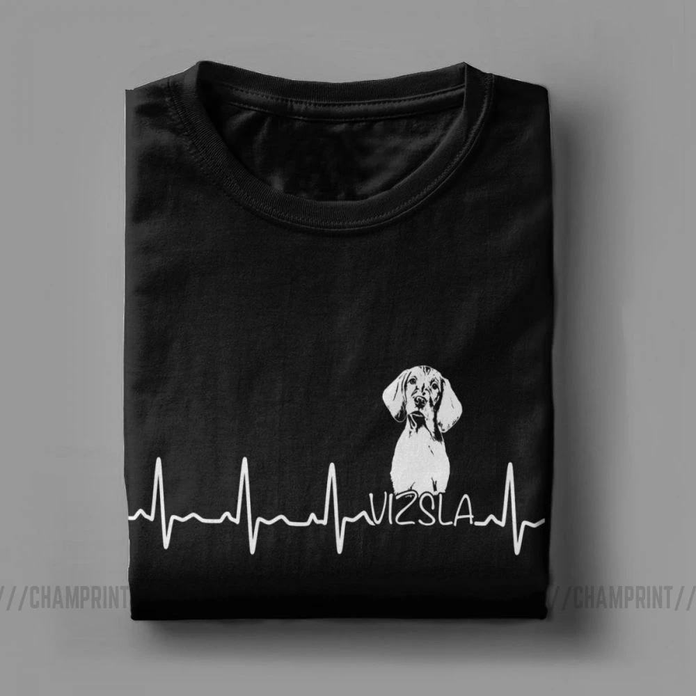 Мужская футболка с надписью Heartbeat Vizsla забавная для любимого собаки винтажные