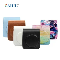 caiul pu leather camera case for fujifilm instax mini70 fashion retro cover instant film camera bag with shoulder strap