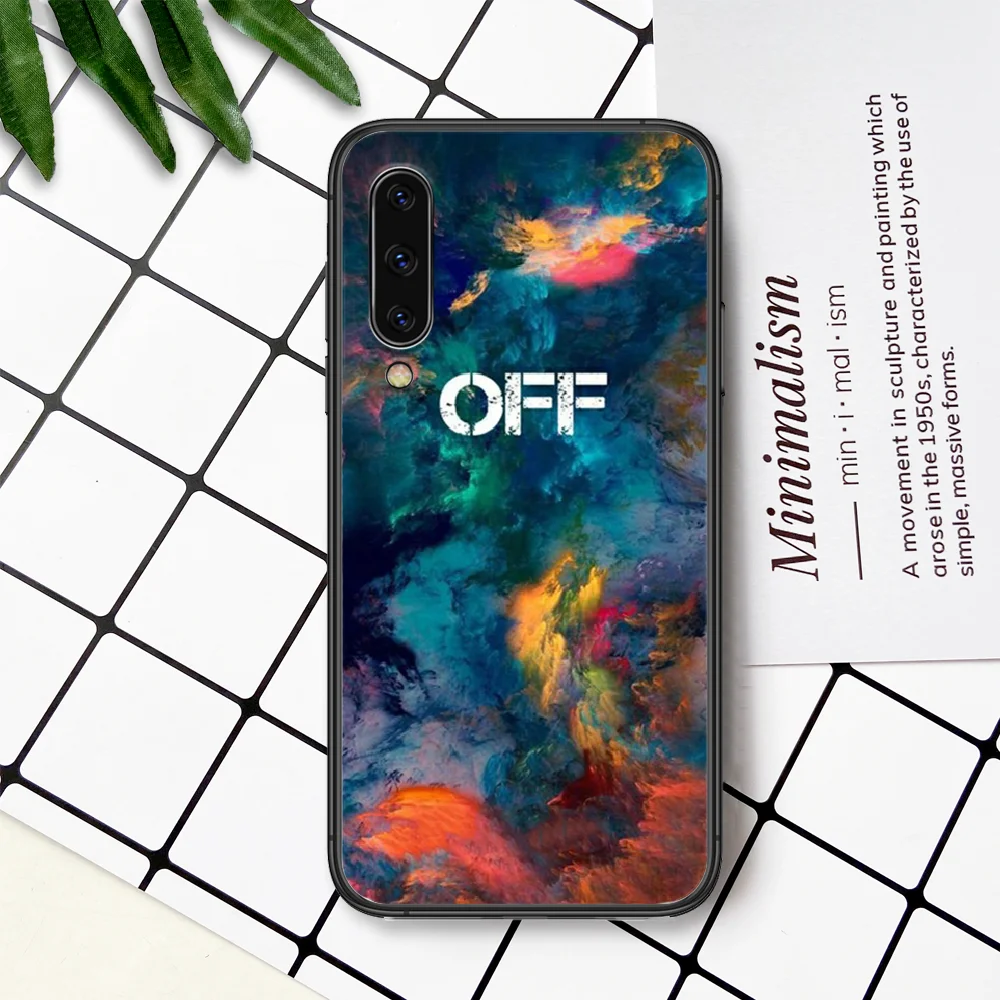 

Off Fashion Brand White OW Phone Case For Samsung Galaxy A 3 5 7 8 10 20 20E 21S 30 30S 40 50 51 70 71 black Prime Pretty
