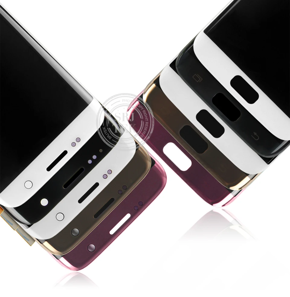 Супер AMOLED lcd Замена для samsung S7 Edge G935F G935A G9350 lcd дигитайзер сенсорный экран с рамкой экрана