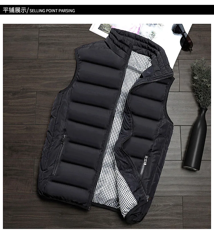 INS Ultra-fire bao kuan MEN'S Vest Outdoor Vest Clothing Autumn& Winter Coat Men down Feather Cotton Vest
