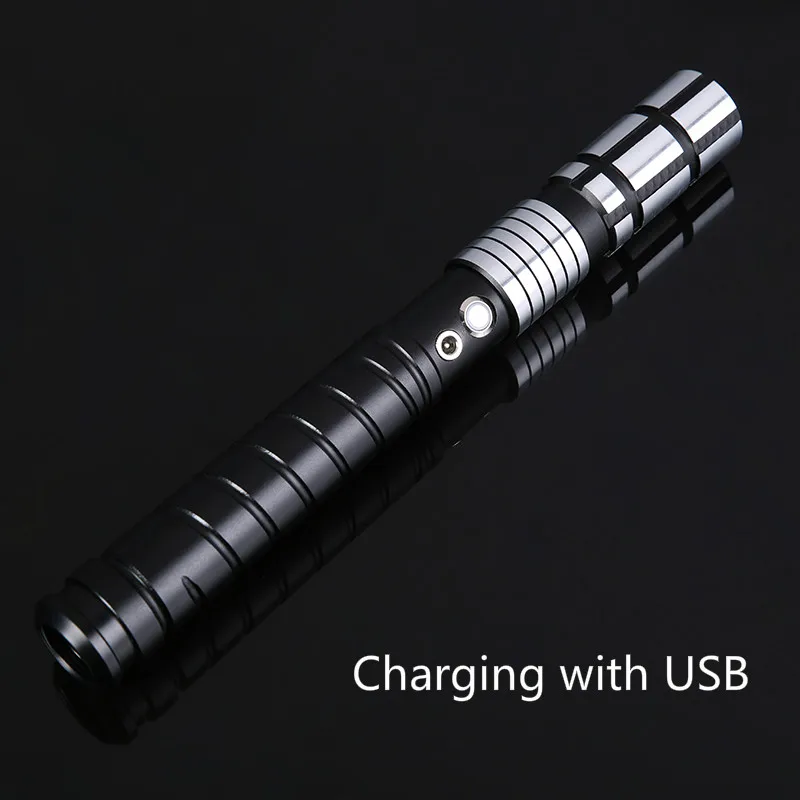 

New Lightsaber Sword LED Light Saber Force FX Heavy Dueling Rechargeable Loud Sound High with FOC MetalHilt Christmas