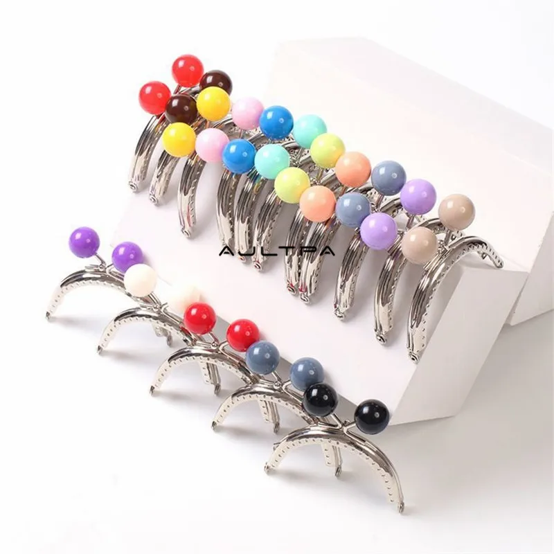 Broche de caramelo de 100 cm, marco de Metal para monedero, cierre de beso, accesorios de Hardware para bolso DIY, 18 colores, 8,5 Uds.-0