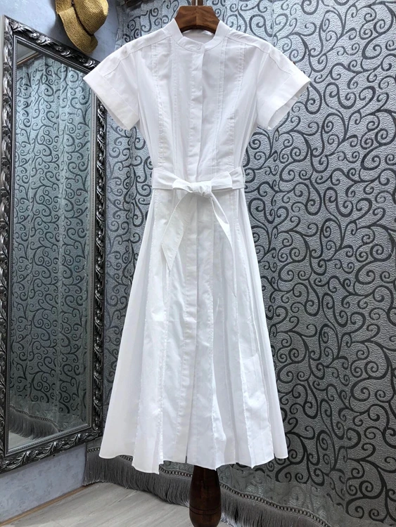 

2021 весенне-летние новые женские модные Необычные Выпускные платья с круглым вырезом и однотонные Цвет украшения c завязкой на поясе, платье ...