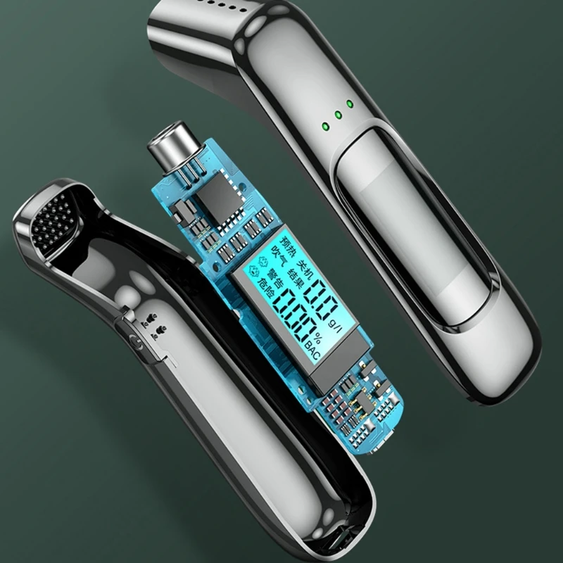 

Portable Digital Breath Alcohol Tester Breathalyzer Analyzer Device LCD Screen Quick Response High Accuracy Detector D7YA