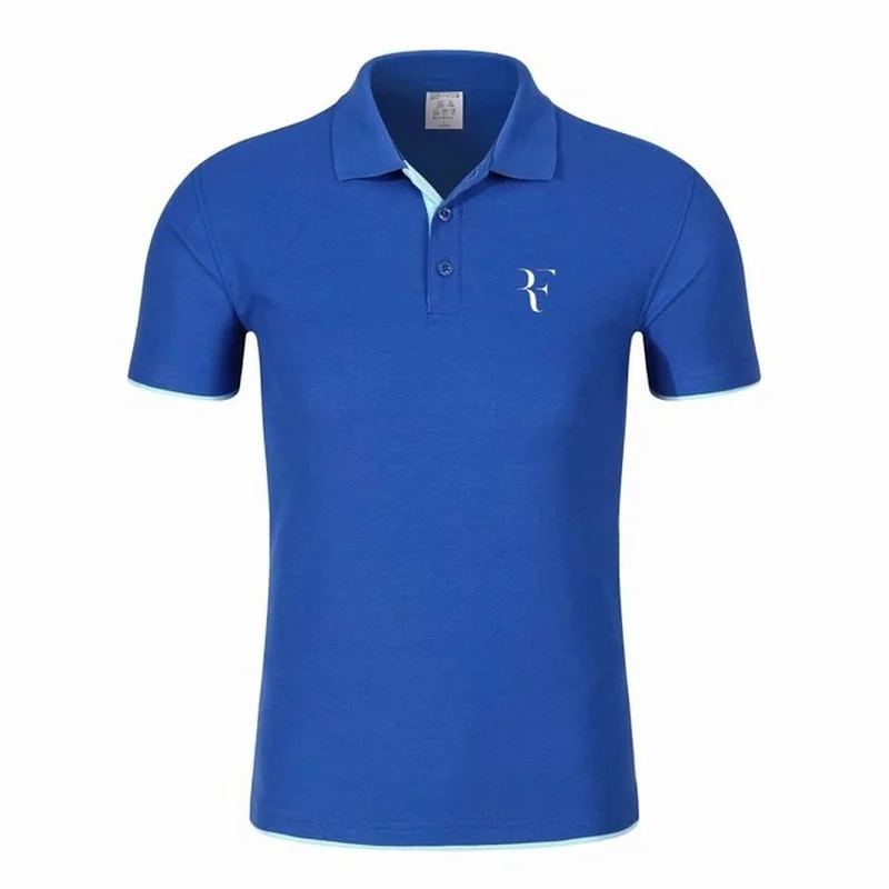 

2021 New Polo Shirt RF roger federer logo Cotton Polo shirt Short Sleeve High Quantity polo shirts R