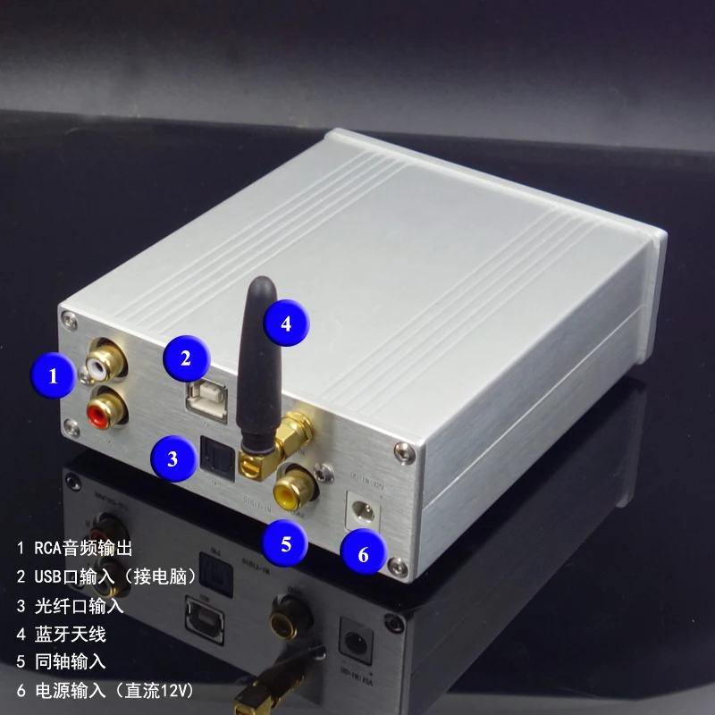 

Sizemm:W109 H62 L163 2019 New SU7 ES9038Q2M Digital Audio Decoder DAC Supports Coaxial Fiber USB XMOS XU208 Bluetooth 5.0