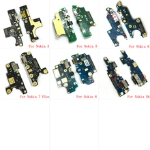 usb порт для зарядки док-станции гибкий кабель для Nokia 3 5 6 7 8X5/5,1 Plus X6/6,1 Plus
