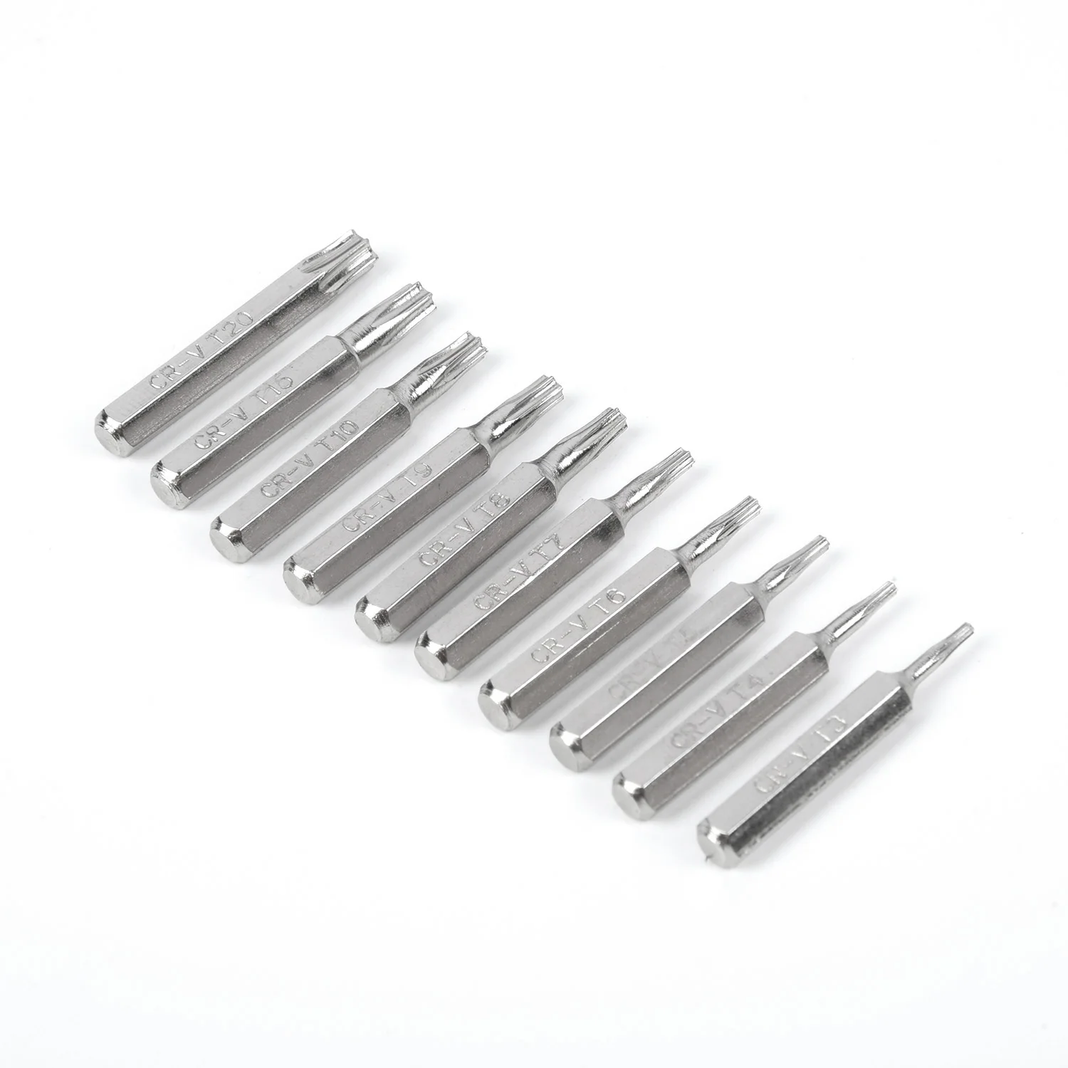 

10x Set T3-T20 4mm Metal Torx Head Screwdriver Bit 28mm Tool Screw Driver Kit