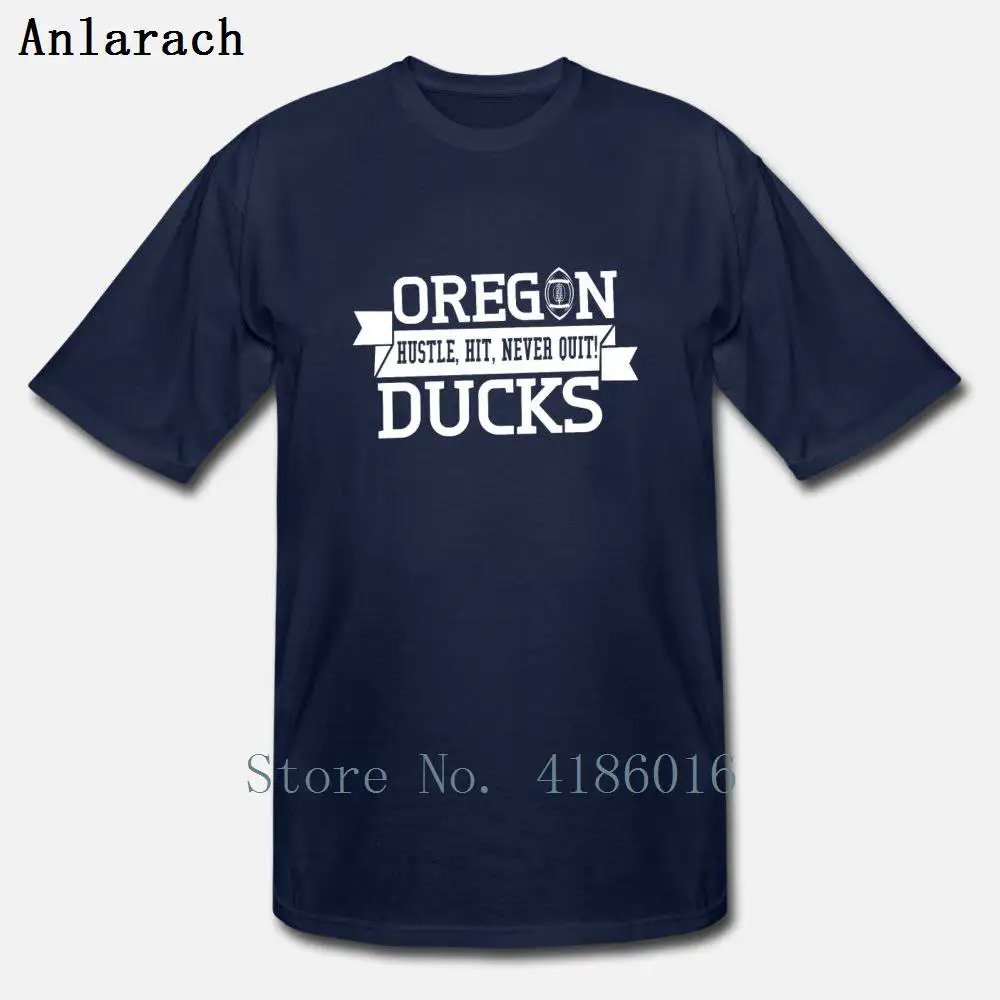 Oregon Ducks Hustle Hit Never Quit футболка Весенняя Базовая однотонная дизайнерская S 5XL