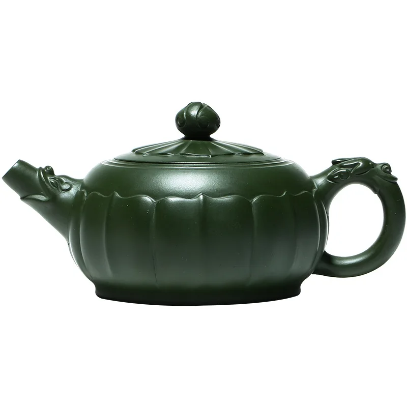 

Yixing purple clay teapot, handmade exquisite green clay teapot, kung fu tea set