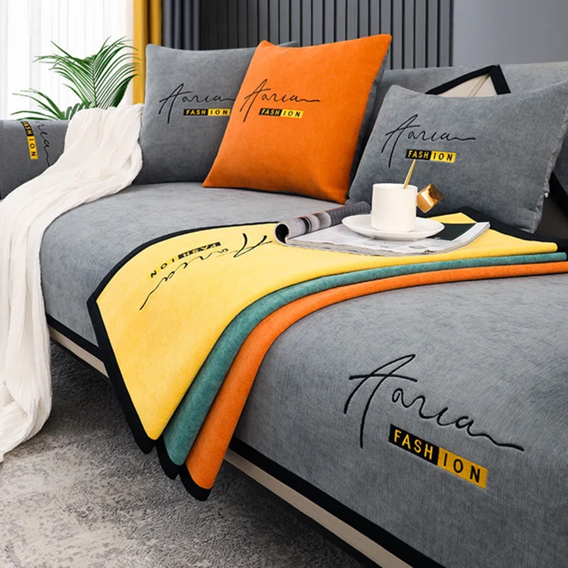 

1/2/3/4-seater Sofa Cover Universal Slipcovers Chenille Couch Cover Cushion Modern Sofa Pad Towel Couches Covers for Living Room