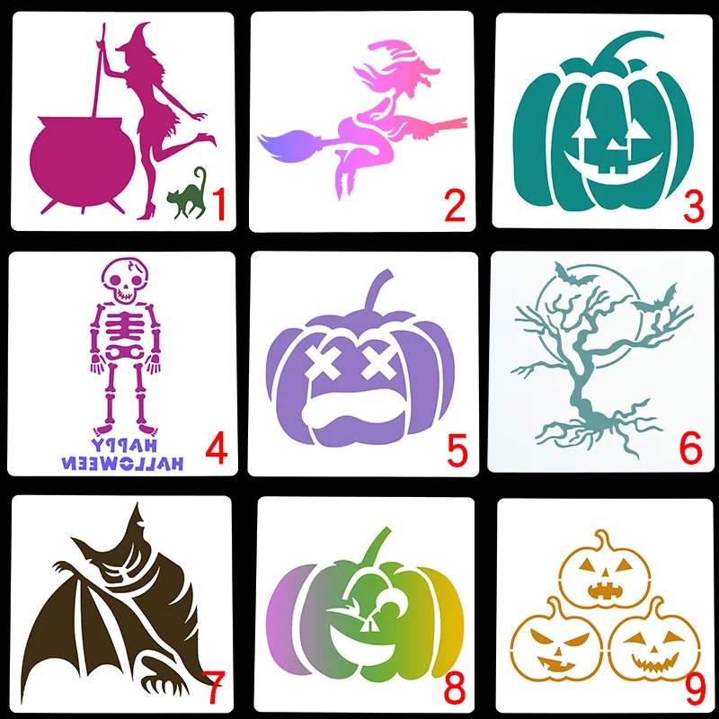 

15*15 Hallowee witch pvc Layering Stencils for Diy scrapbook coloring,painting stencil,home decor diy etc. Product image
