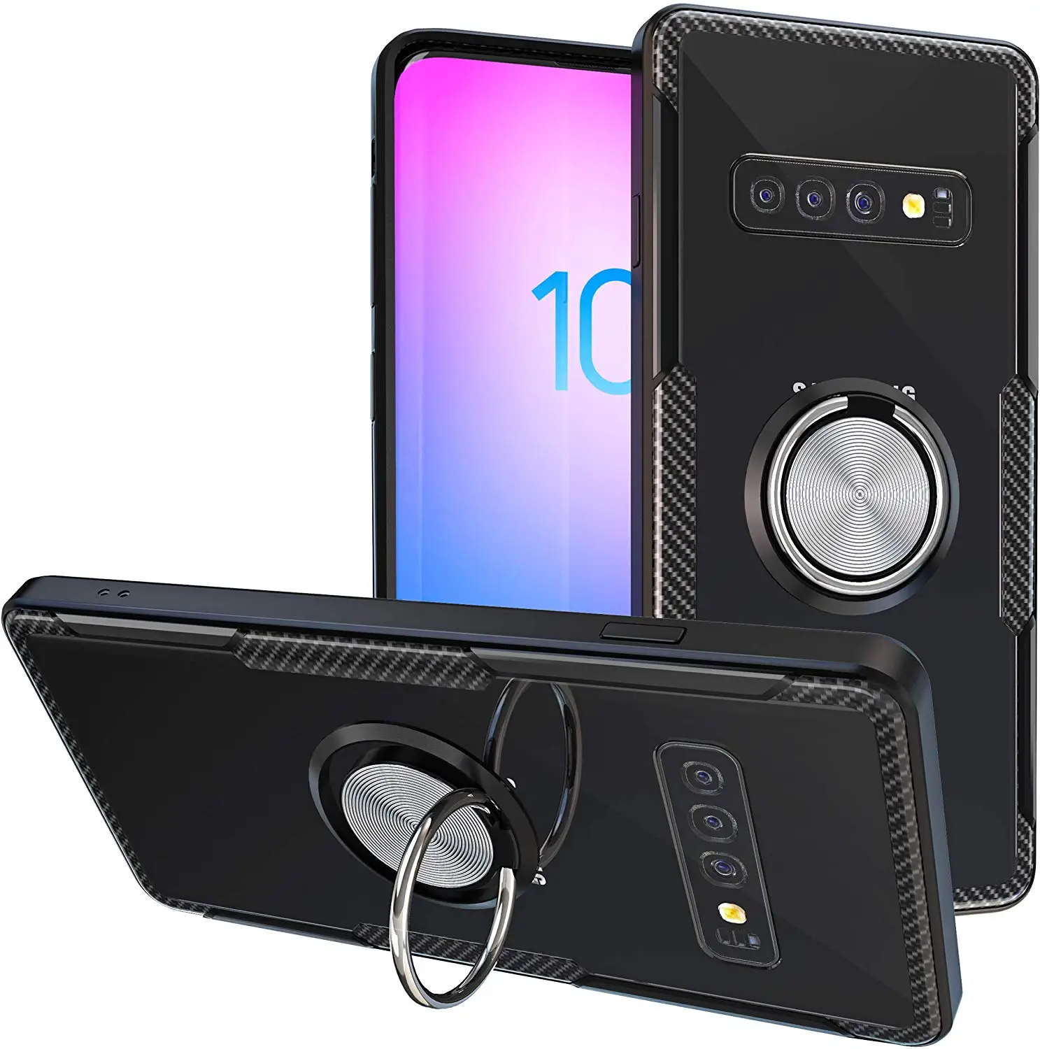 Чехол для телефона с защитой от падения и вращающимся на 360 ° магнитным кольцом