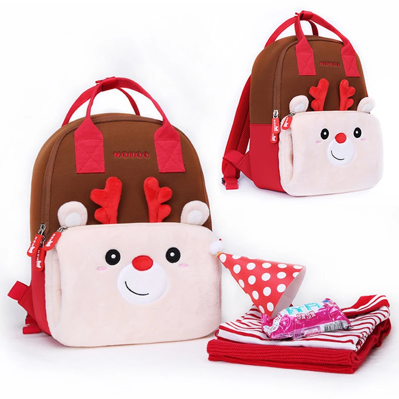 Новинка 2019, рождественские школьные сумки с изображением лося для детей, милые животные, дизайн детского сада, детские школьные рюкзаки для ...