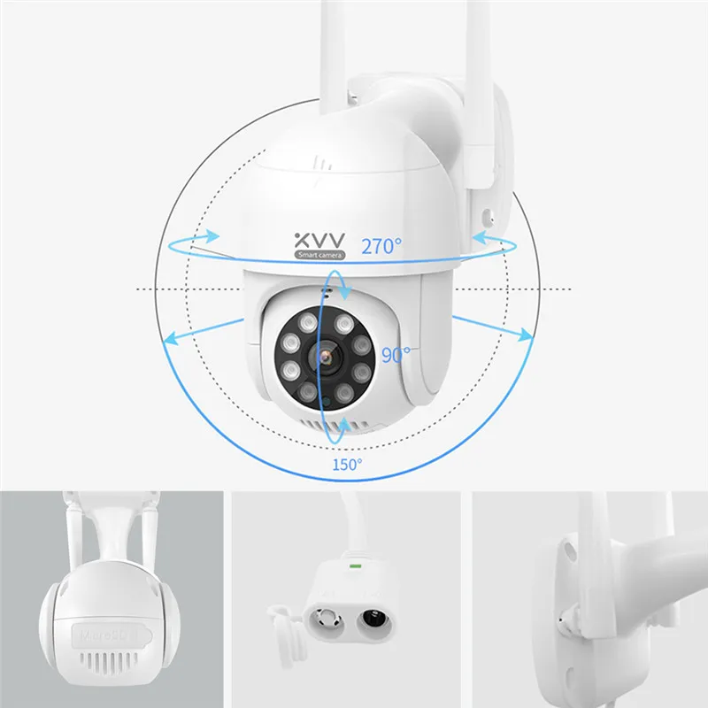 

Xiaomi Smart Outdoor IP Camera P1 64GB 1080P MVR3120S-B7 Rotate Wifi Webcam Humanoid Detect Waterproof Security Camers Work App