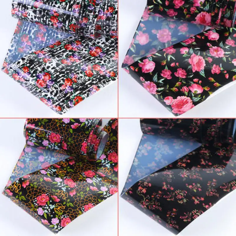 Коробка стикеров для ногтей наклейки дизайна набор бумаги переноса цветов