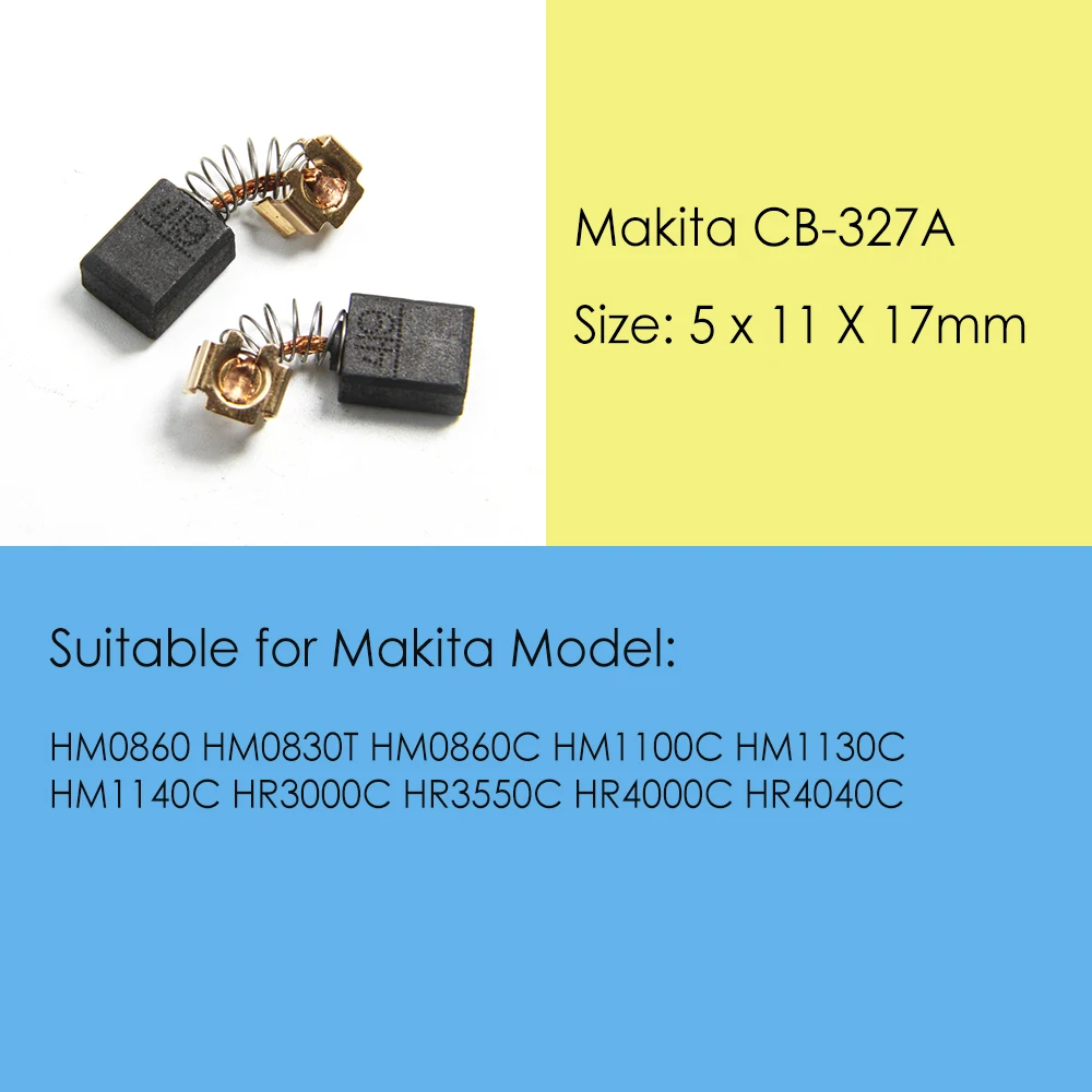 Оригинальные карбоновые щетки Makita CB327 5x11x17 мм запчасти для электродвигателей CB328