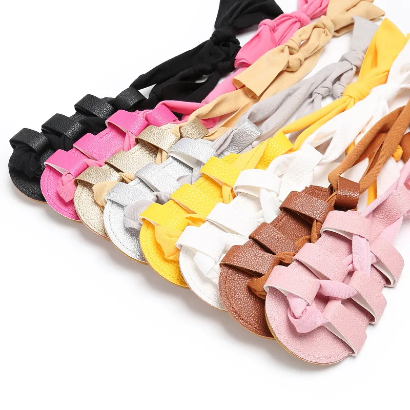 Сандалии из ПУ кожи для новорожденных девочек модные Нескользящие Симпатичные