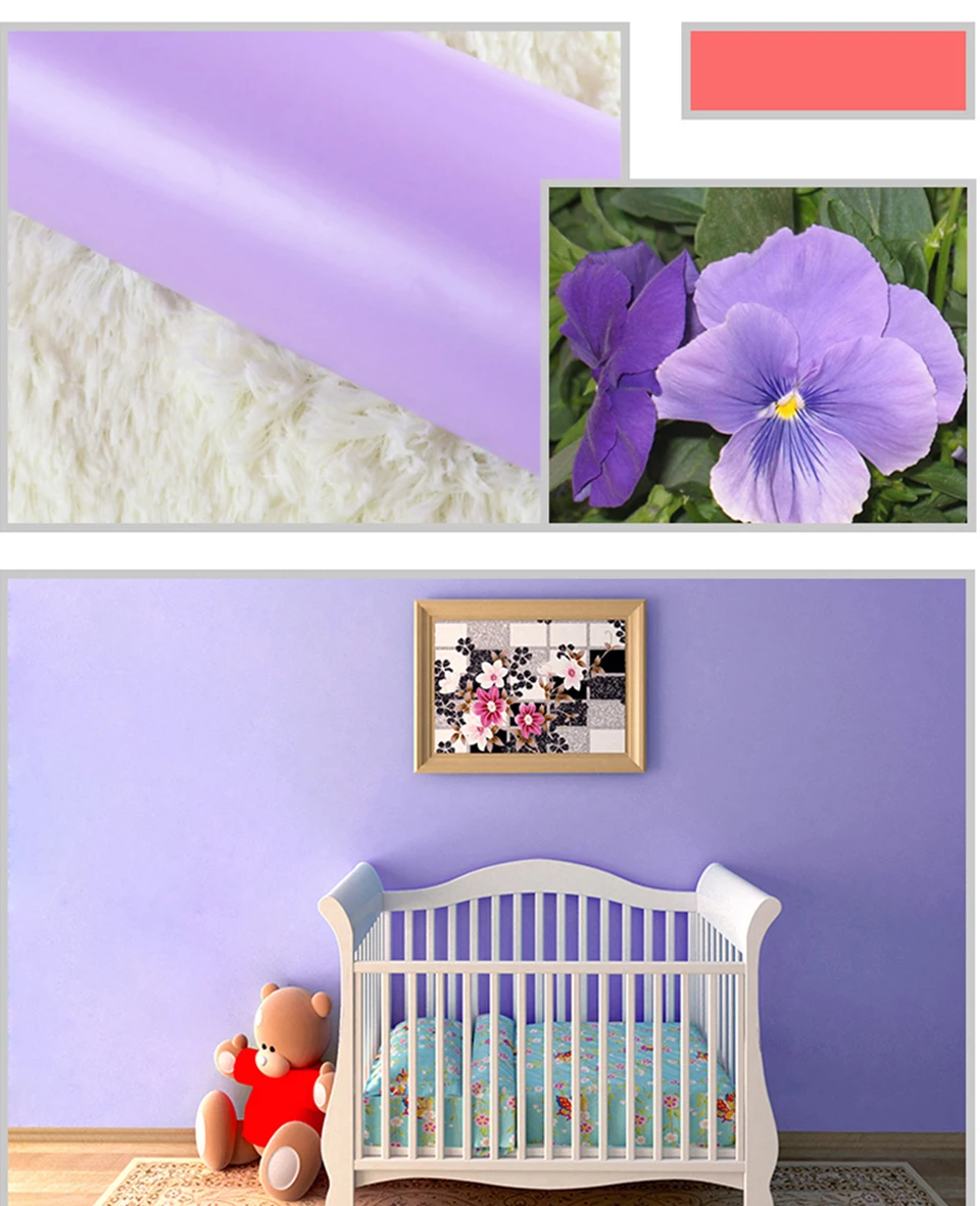 Vinyl PVC Self Adhesive Wallpaper Waterproof Furniture Renovation Cabinet Contact Paper Living Room DIY Wall Stickers Home Decor