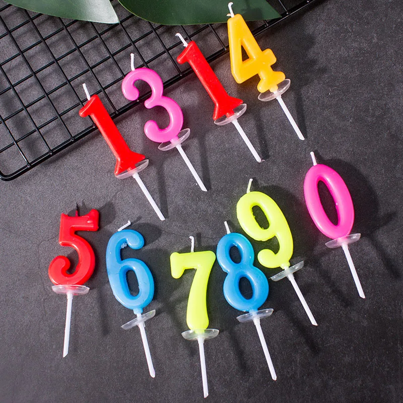 

Number Birthday Candles 1 2 3 4 5 6 7 8 9 0 Mulitcolor Kids Birthday Candles For Cake Party Supplies Decoration Cake Candles