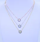 Классическое ювелирное изделие, круглый кулон из 100% стерлингового серебра 925 пробы с микро закрепкой из кубического циркония, изящное тонкое ожерелье с цепочкой