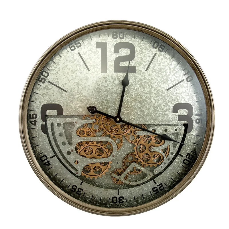 

Nordic Large 3D Wall Clock Vintage Metal Watches Luxury Wall Clocks Home Decoration Industrial Style Creative Living Room Decor