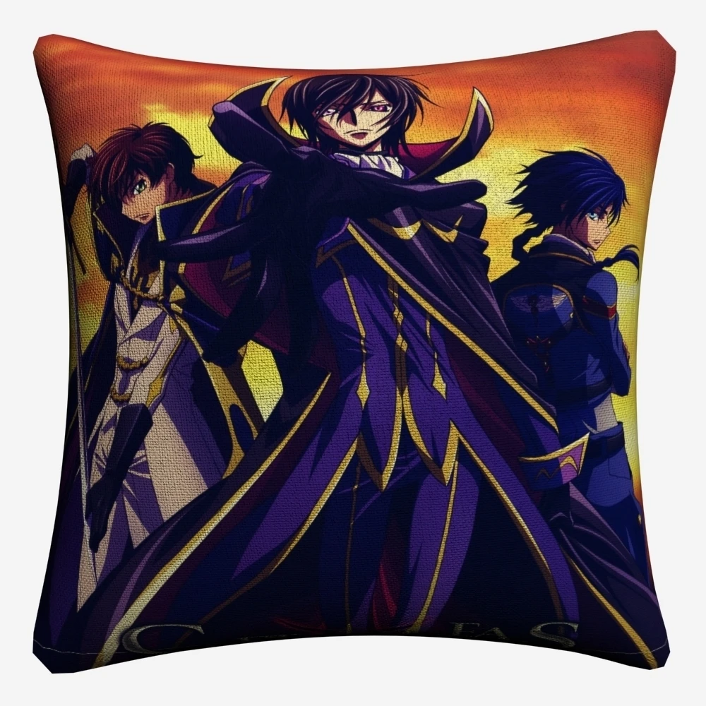 Code Geass Full Figures Sexy Anime Decorative Cotton Linen Cushion Cover 45x45cm For Sofa Chair Pillow Case Home Decor Almofada | Дом и сад
