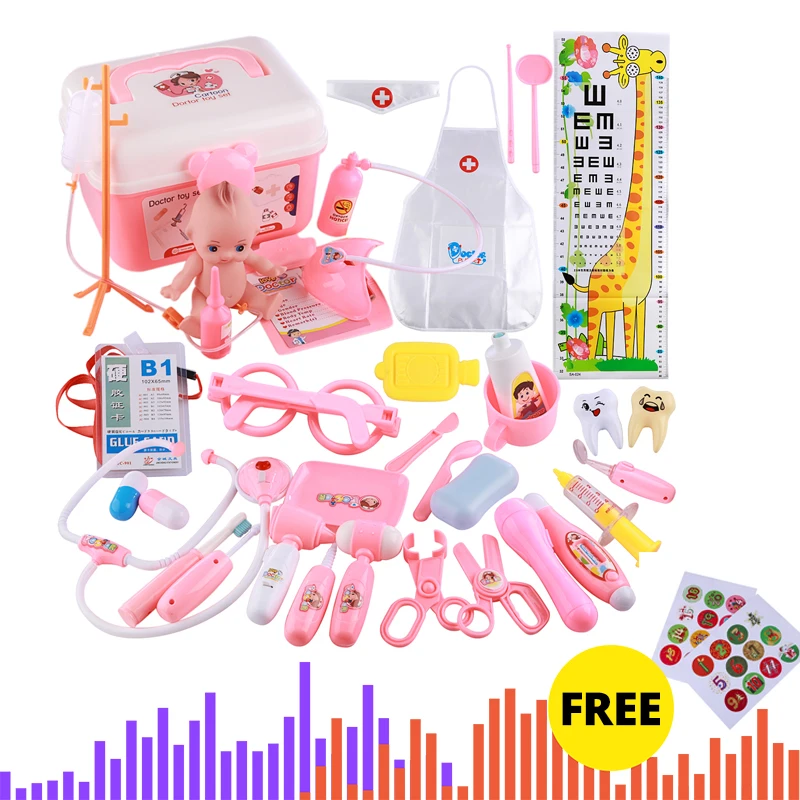 37 Pcs Дети ролевые игры эмуляционный игрушечный набор доктора детский игровой набор ролевые игры медицинский набор игрушки для детей