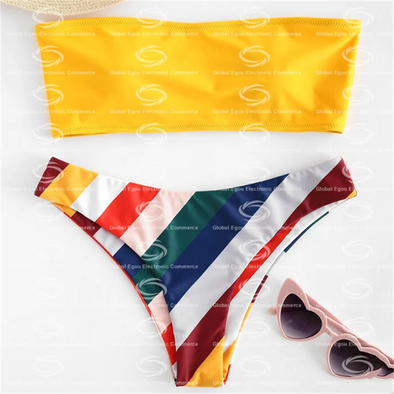 Купальник многослойный на плоской подошве купальник с принтом орхидеи и кактуса