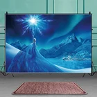 Свадебное украшение детский день рождения фон для вечевечерние НКИ диснеевские Замороженные 2 принцессы Aisha фотозона пользовательский фон Стена события