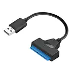 Переходник с USB 2,0 на SATA 22Pin, медный провод с сердечником и ABS кабелем, конвертер провода для SATA ноутбука, жесткого диска 200x45x10 мм, черный