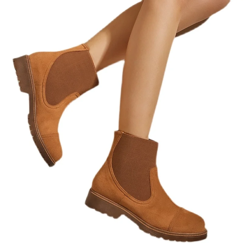 

Женские ботинки челси из натуральной кожи новинка осень-зима 2021 Модные женские ботильоны ретро ботинки для дам