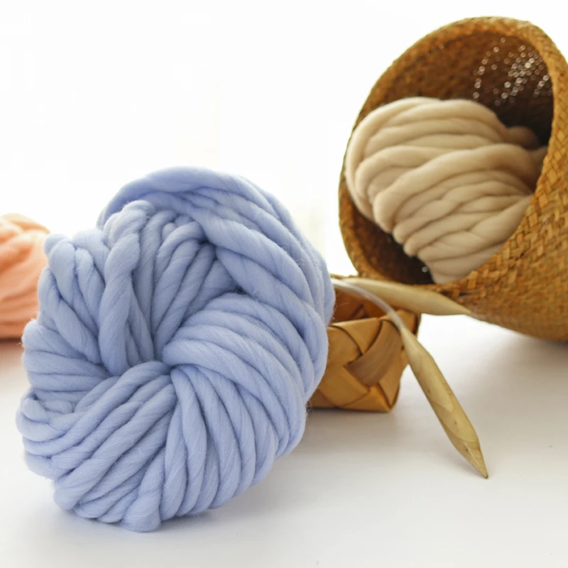 

Woolen Yarn Large Thick s Thread DIY Celand Puffy For Knitting Crochet Soft Cheap Chenille Wool Purse Doll