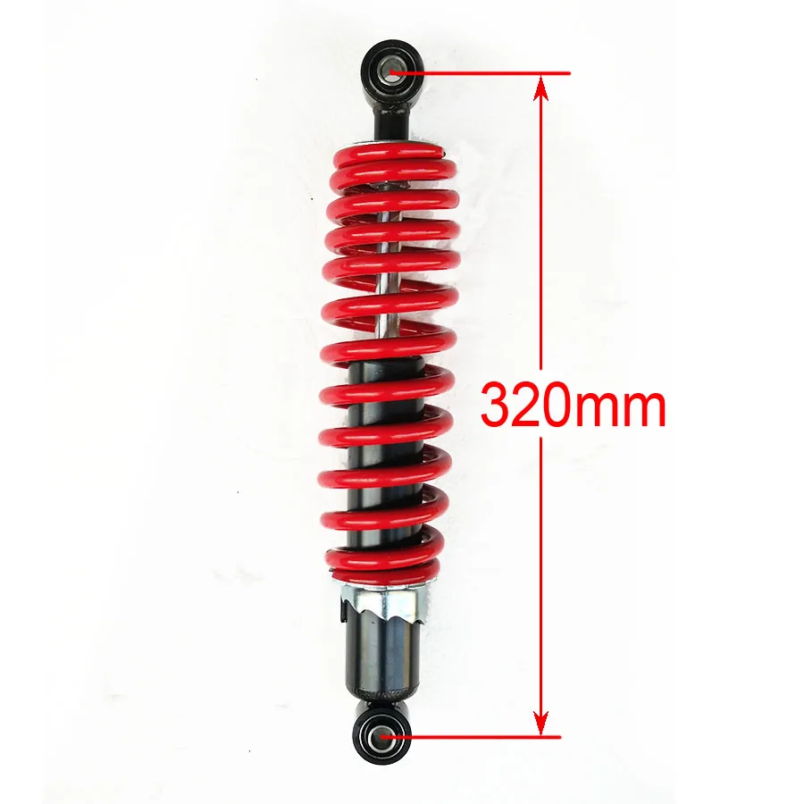 

Амортизатор задней подвески 320 мм, подходит для Китая, 110cc 150cc 200cc 250c ATV Quad Bike Go Cart Buggy Scooter Golf Kart Parts