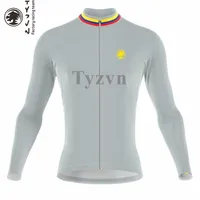 TYZVN Winter Thermal Fleece Cycling Jckets Clothes Men's Long Sleeve Jersey Sport Riding Bike MTB Apparel Warm Ropa Ciclismo Top
