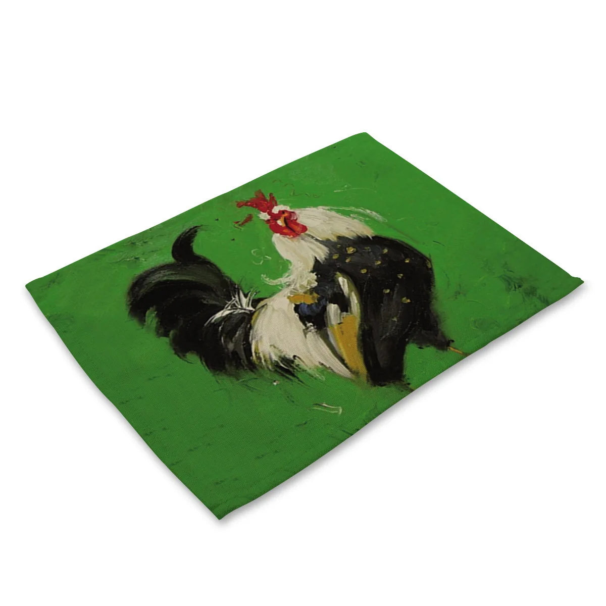 Oil Painting Cock 07 Картина маслом с изображением животного петуха льняные салфетки для кухонного стола подставки для напитков американский кантри дизайнерские вечерние украшения - Цвет: Oil Painting Cock 07
