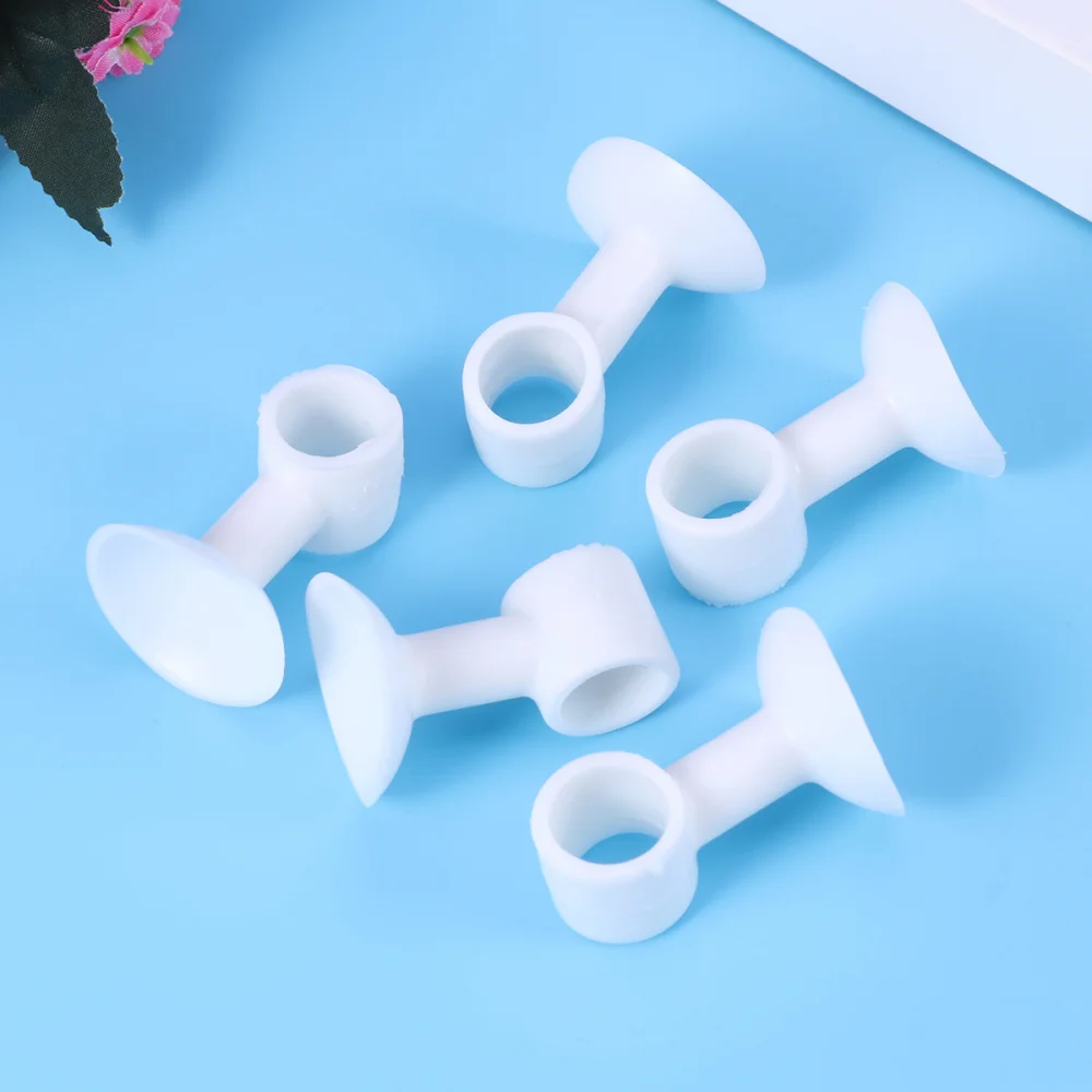 

5pcs Silicone Anti-collision Door Stopper Handles Door Protective Pad Sucking Rubber Doorknob Bumper Crash Pads Protector (White