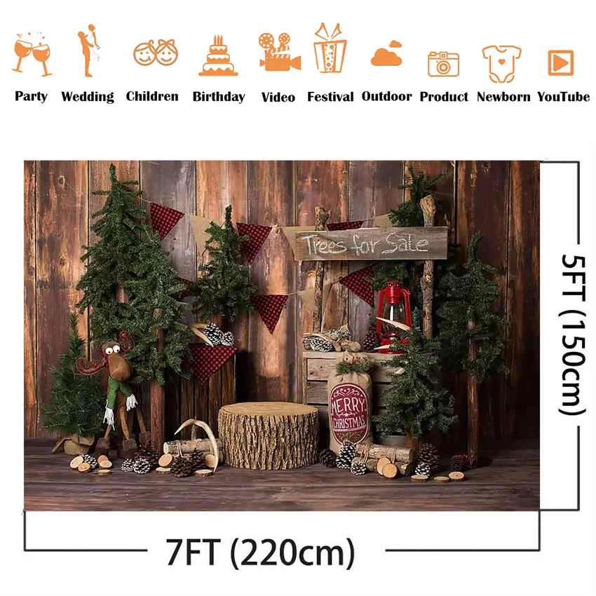 Рождественская фотография фон ретро винтажная деревянная стена елка для