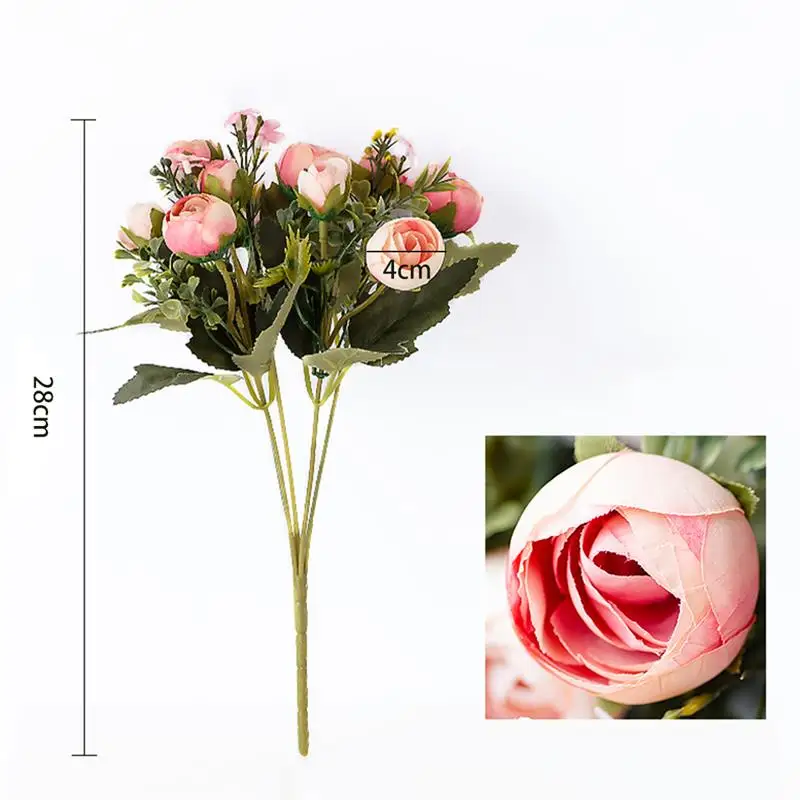 10 головок/букет искусственный мини-чай Искусственный Свадебный Декор для дома