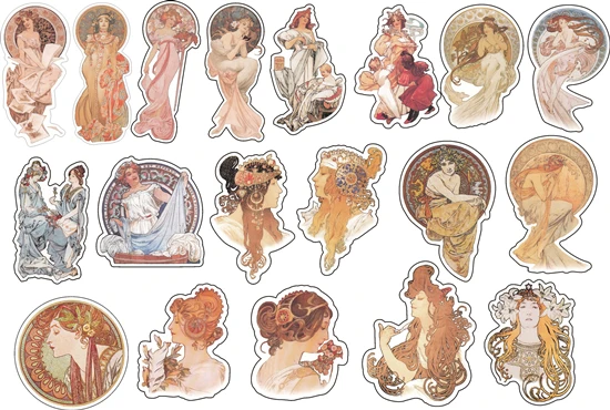 19 шт./пакет винтажная Европейская богиня Наклейка Набор для скрапбукинга альбом