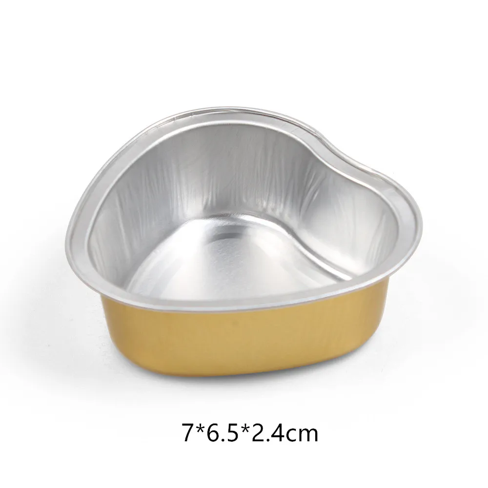 

10 Piece Of Heart-Shaped Aluminum Foil Melting Wax Bowls Hair Removal Wax Melting Tools High Temperature Wax Melting Utensils