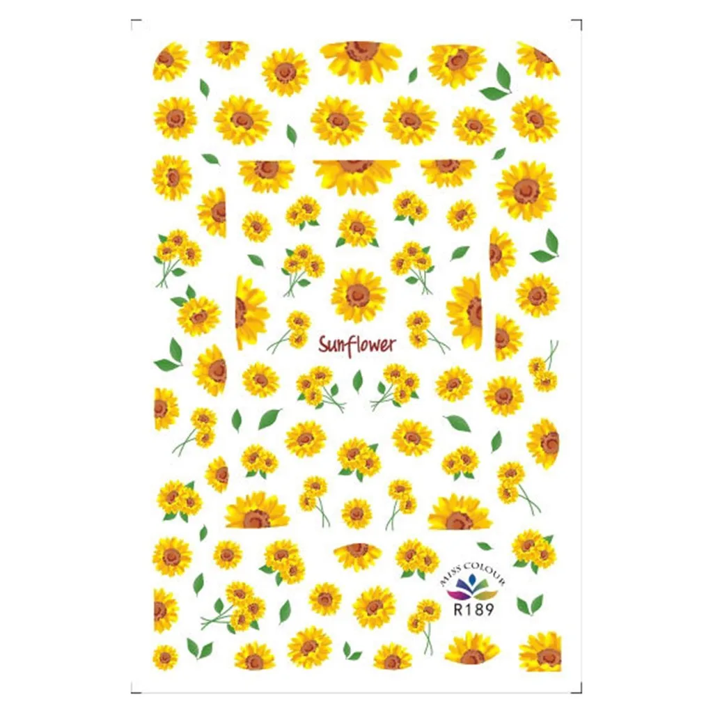 Ультратонкая наклейка для ногтей с цветочным орнаментом | Красота и здоровье